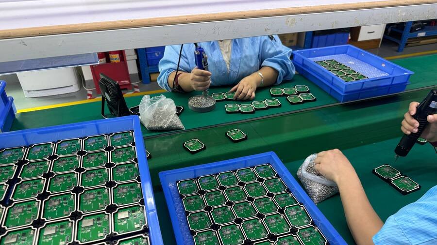 Electronics assembly work
